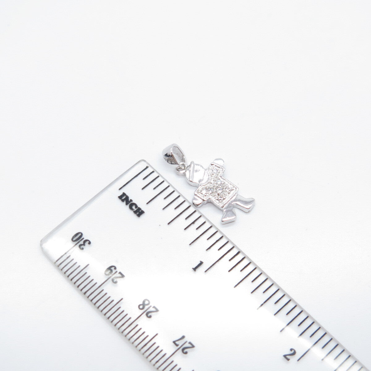 925 Sterling Silver C Z Boy Charm Pendant