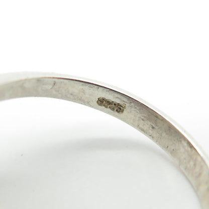 925 Sterling Silver Pave C Z Domed Ring Size 7.25