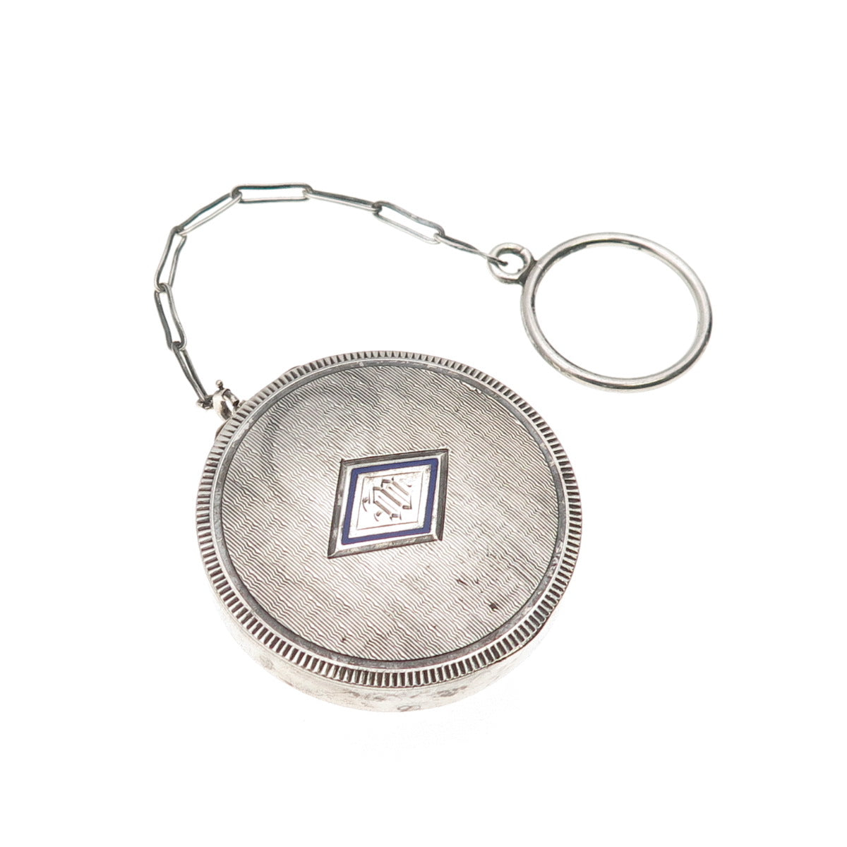 Elgin 925 Sterling Silver Antique Art Deco Chatelaine Fob Compact Case