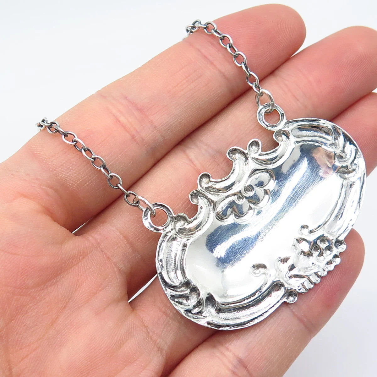 925 Sterling Silver Vintage "Sherry" Bottle Tag