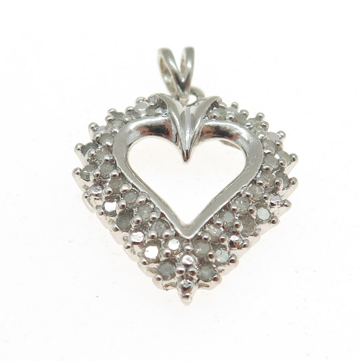 DBJ DEE BERKLEY JEWELRY 925 Sterling Silver Real Diamond Heart Pendant