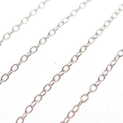 925 Sterling Silver Cable Chain Necklace 18"