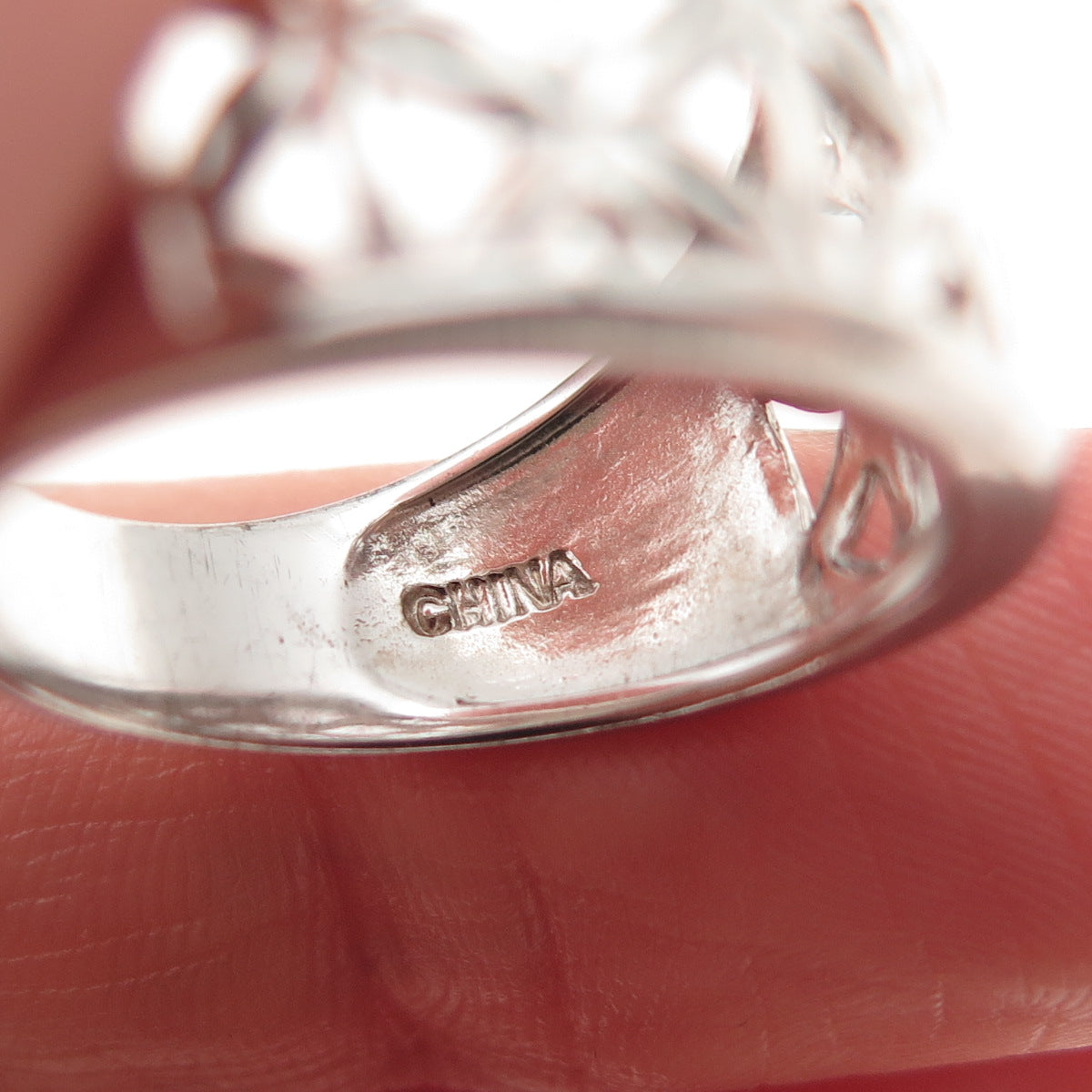Ross Simons 925 Sterling Silver Butterfly Pattern Ring Size 7.25