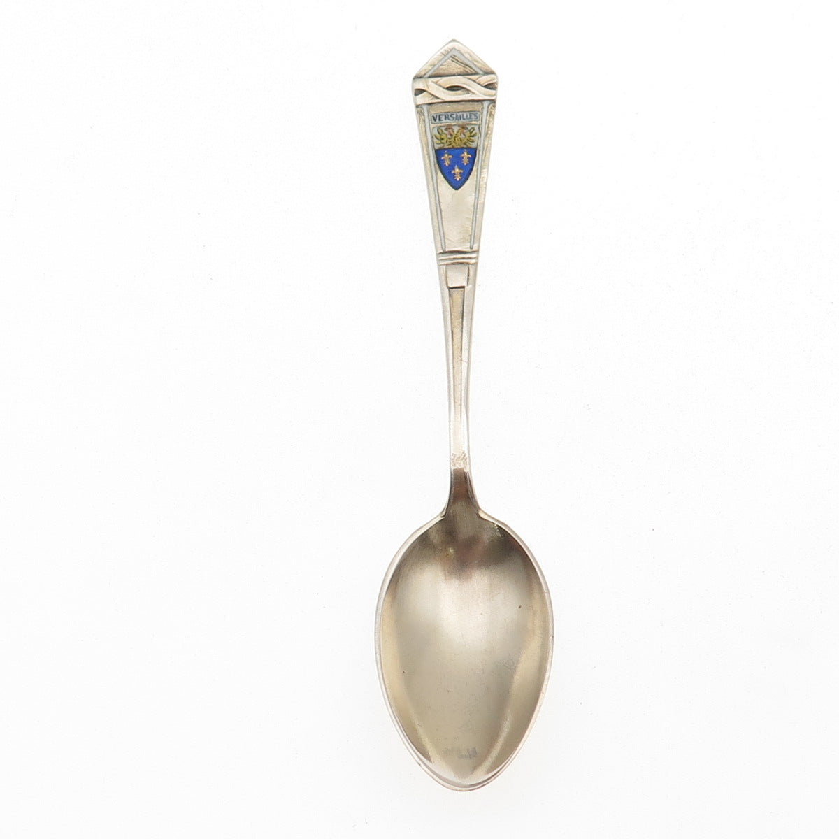 800 Silver Gold Plated Antique Art Deco Germany Enamel Versailles Teaspoon