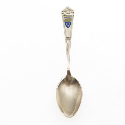 800 Silver Gold Plated Antique Art Deco Germany Enamel Versailles Teaspoon