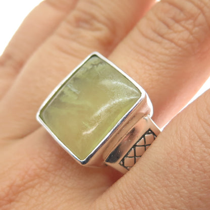 PHLD PlayHardLookDope 925 Sterling Silver Real Prehnite Ring Size 10.75