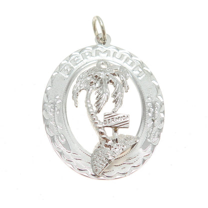 CREA 925 Sterling Silver Vintage "Bermuda" Palm Tree Pendant