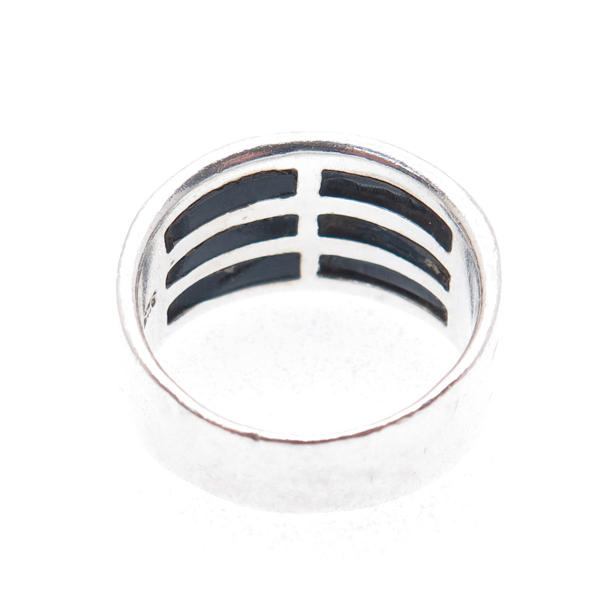 CFJ Collins Fine Jewelry 925 Sterling Silver Vintage Black Onyx Ring Size 6.75