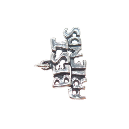 SUNDANCER 925 Sterling Silver Vintage Best Friends Oxidized Charm Pendant