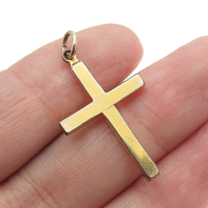 HENRY F BARROWS 1/20 12K Gold Filled Antique Engraved Cross Pendant