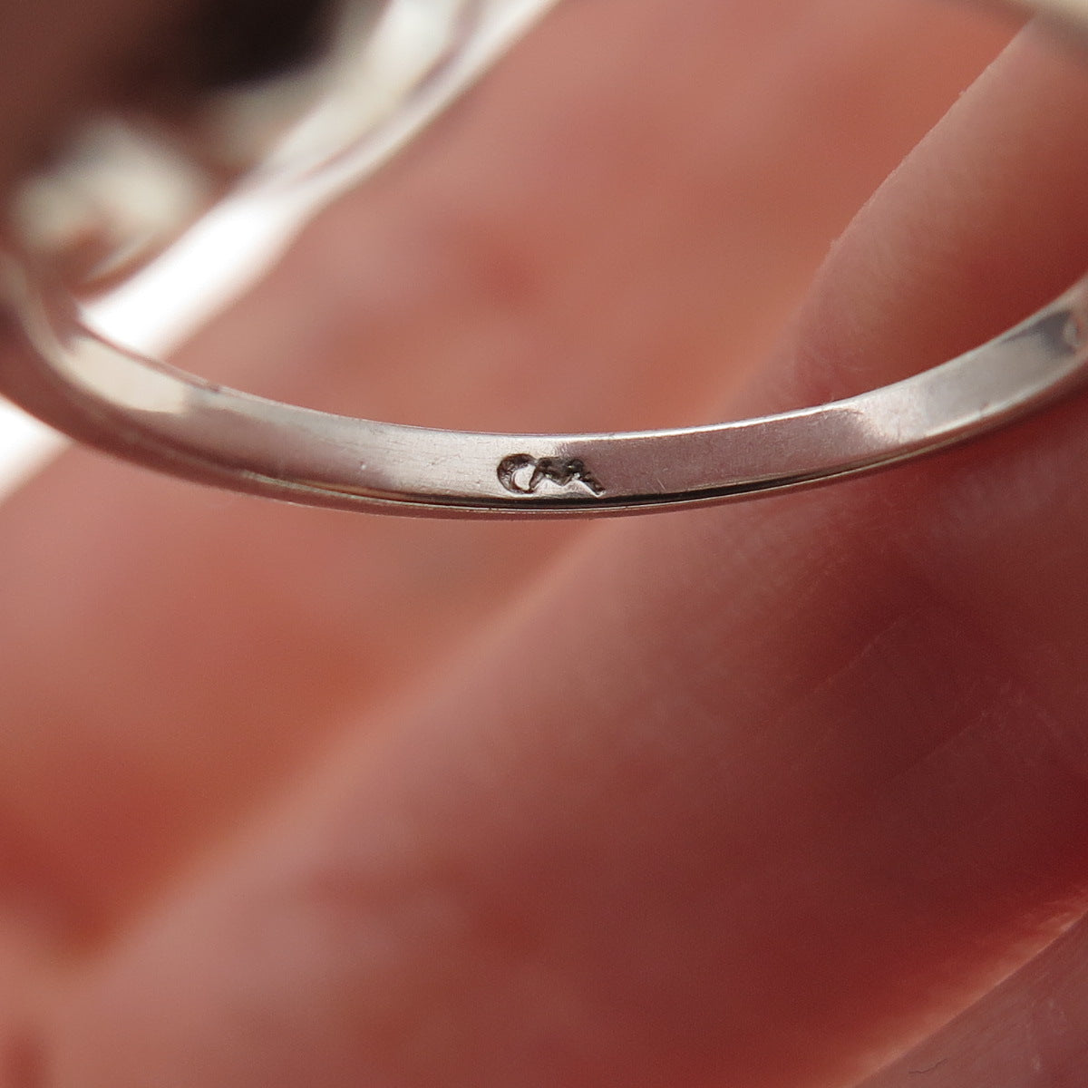 Charles Winston 925 Sterling Silver Real Round-Cut Diamond Heart Ring Size 7
