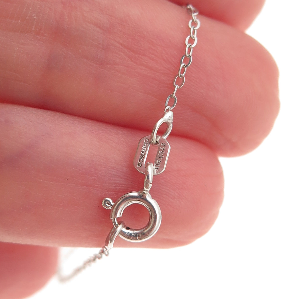 Chuck Clemency 925 Sterling Silver Real Tanzanite White Topaz Chain Necklace 20"