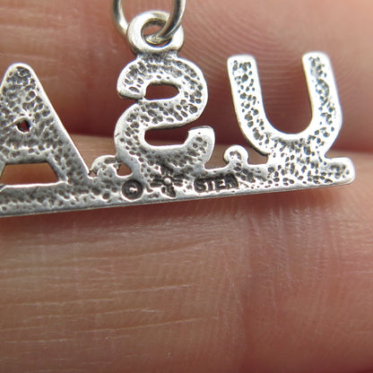 SUN WEST 925 Sterling Silver Vintage USA Charm Pendant