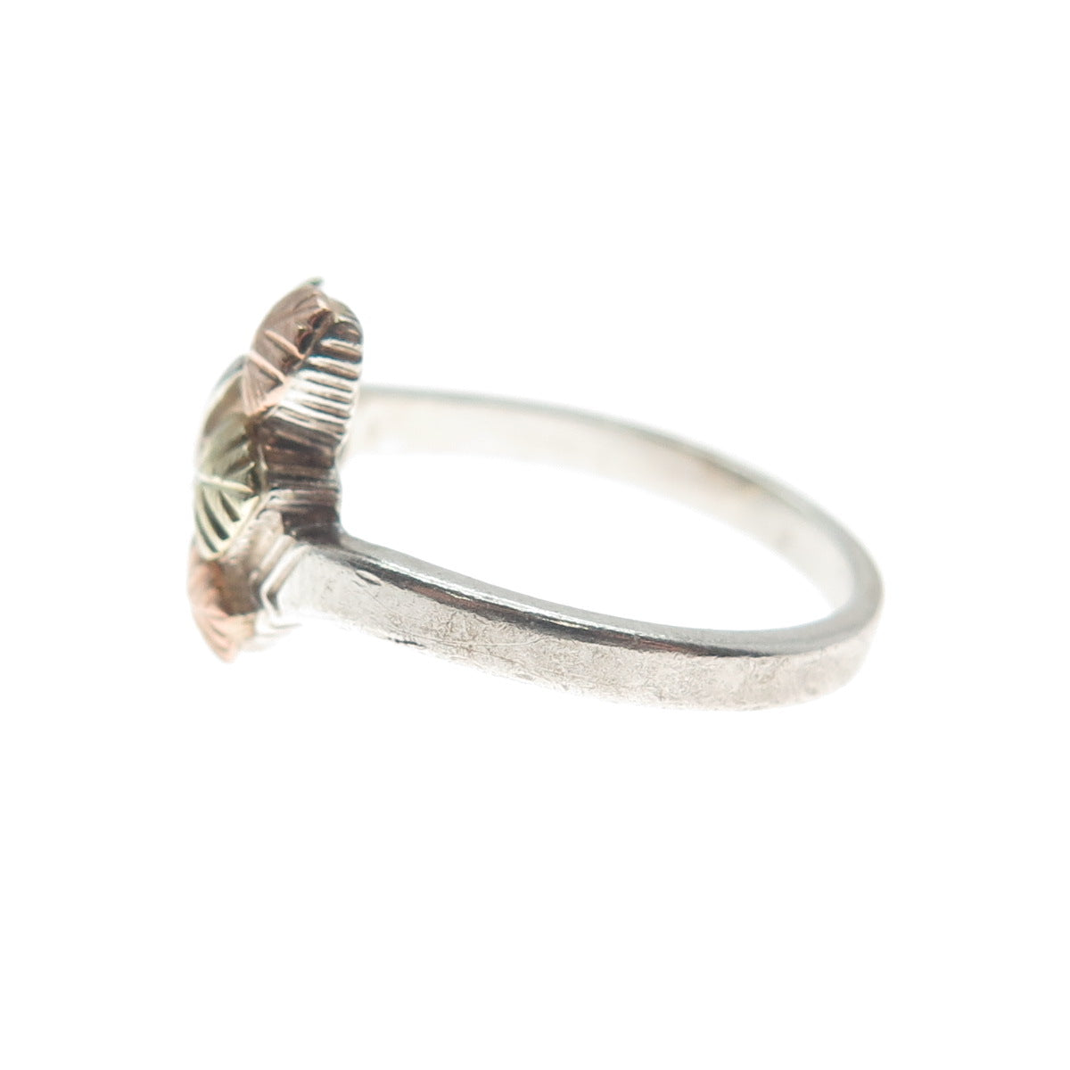 COLEMAN CO. 12K Rose & Yellow Gold Sterling Vintage Black Hills Ring Size 7.25