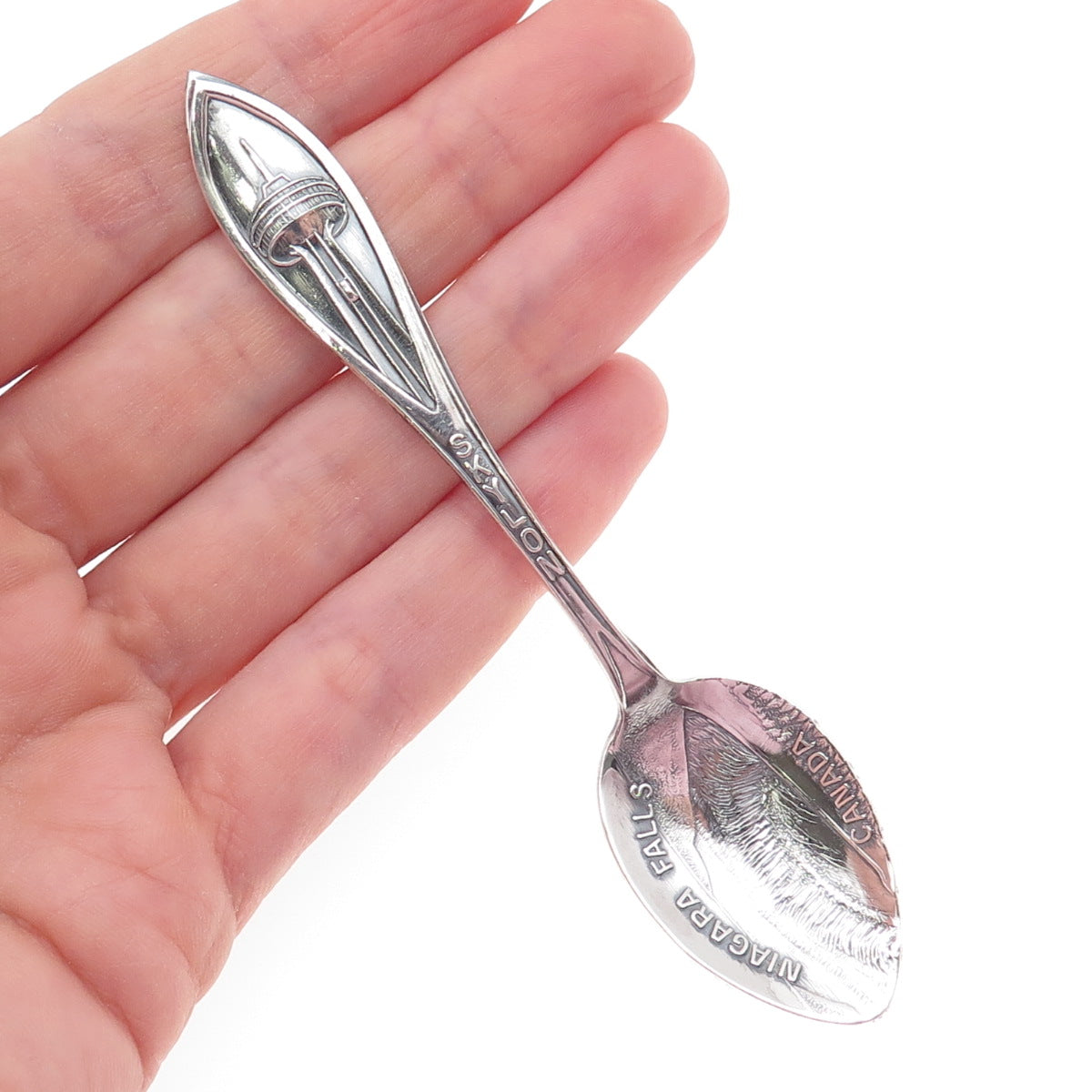 Breadner & Co Sterling Silver Antique Art Deco Skylon Niagara Falls Coffee Spoon