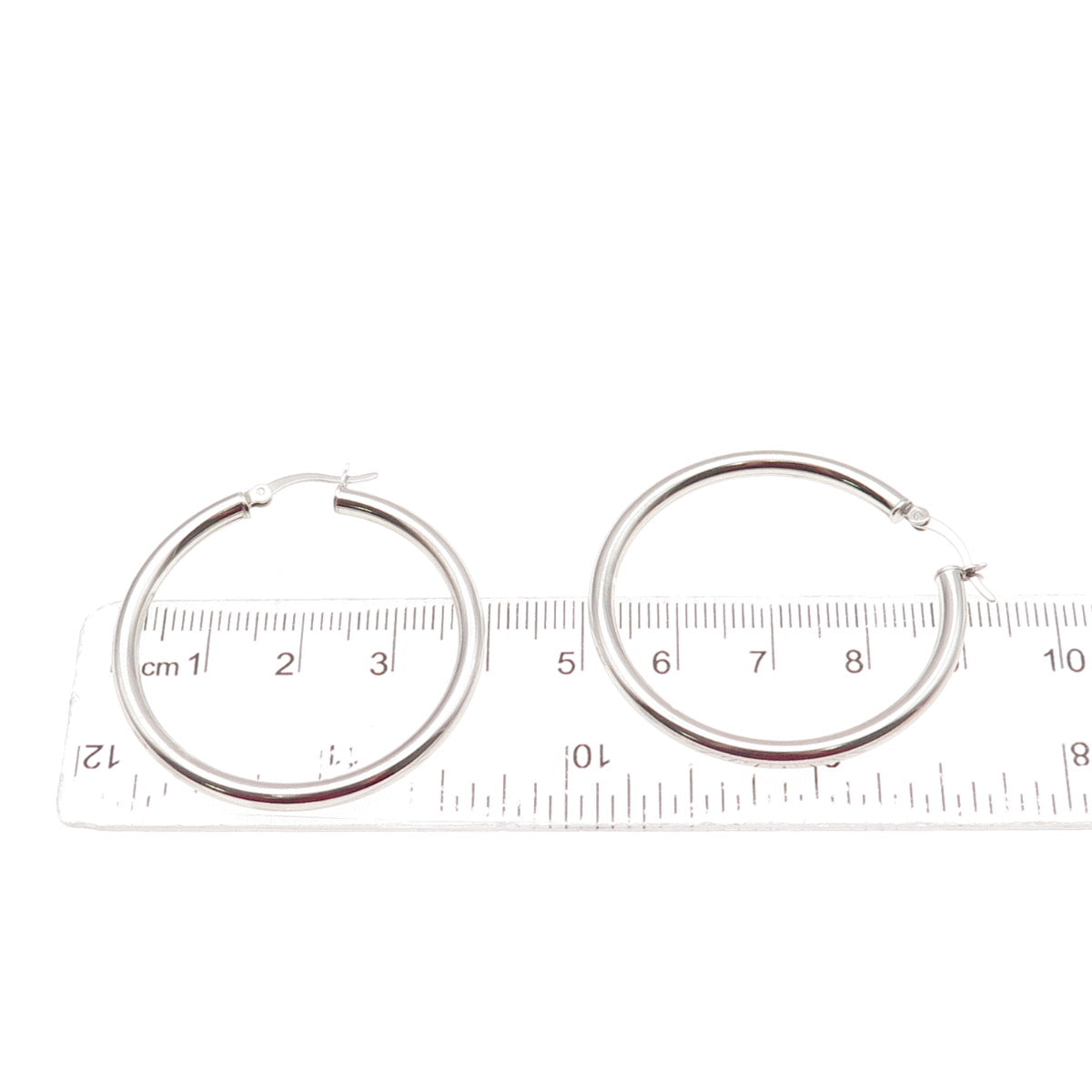 925 Sterling Silver Tube Hoop Earrings
