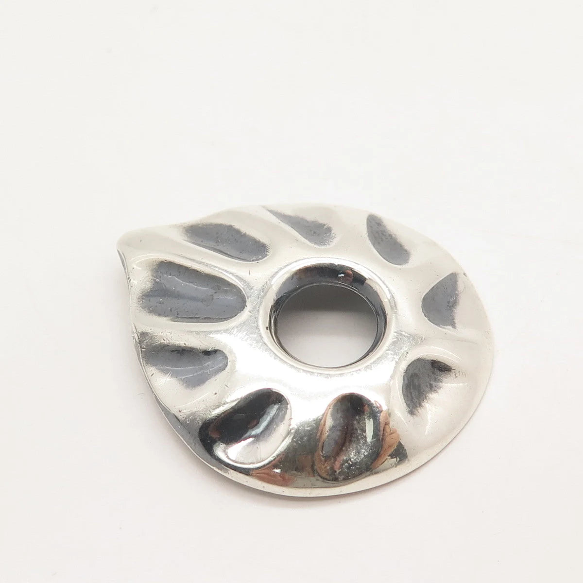925 Sterling Silver Vintage Modernist Slide Pendant