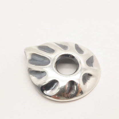 925 Sterling Silver Vintage Modernist Slide Pendant