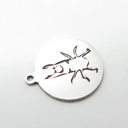 925 Sterling Silver USA Two In Town Insect Charm Pendant