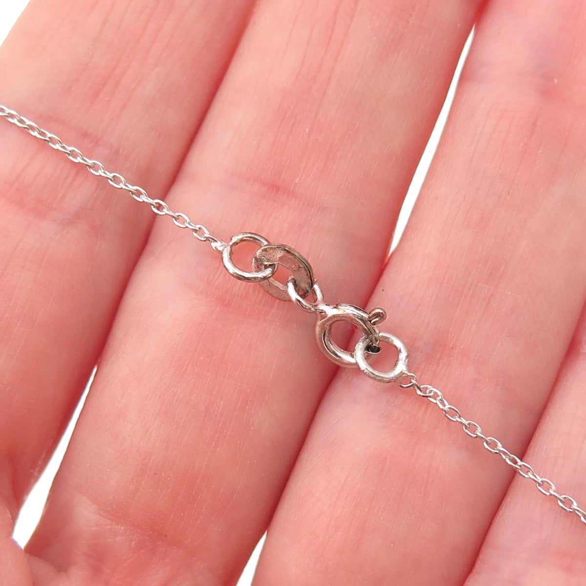 Chuck Clemency 925 Sterling Silver Real Turquoise Heart Cable Chain Necklace 20"
