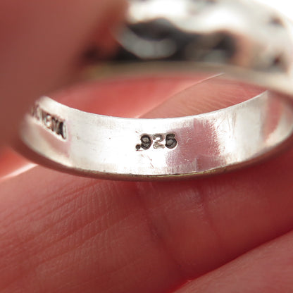 LOIS HILL 925 Sterling Silver Vintage Signature Scroll Band Ring Size 7.5