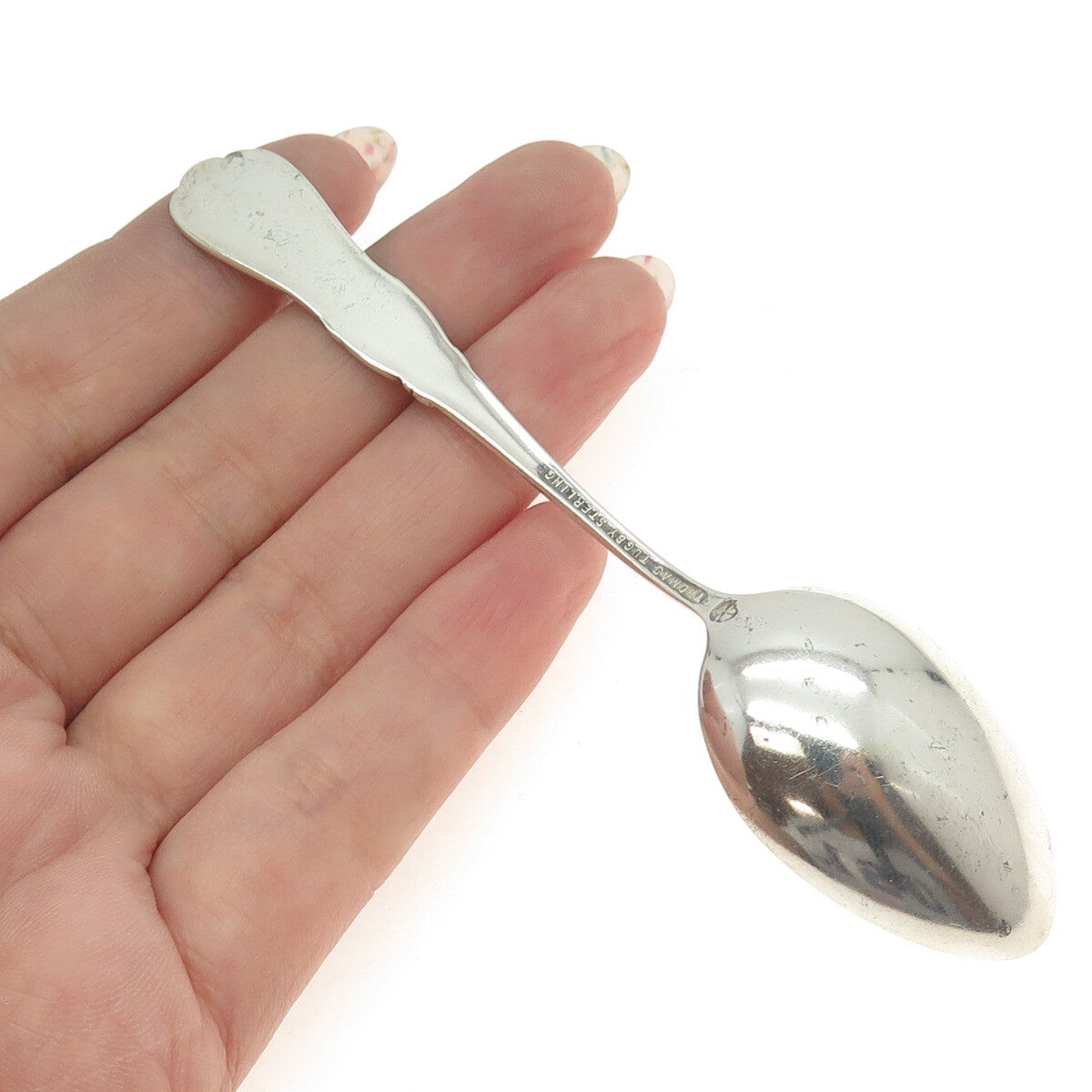 THOMAS TUGBY 925 Sterling Silver Antique Art Deco "Niagara" Indian Chief Spoon