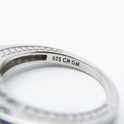 925 Sterling Silver Round-Cut C Z Ring Size 6