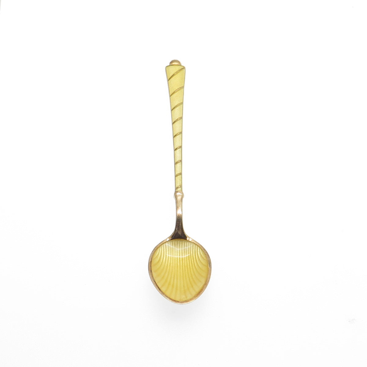 EGON LAURIDSEN 925S Sterling Gold Plated Vintage Denmark Enamel Coffee Spoon