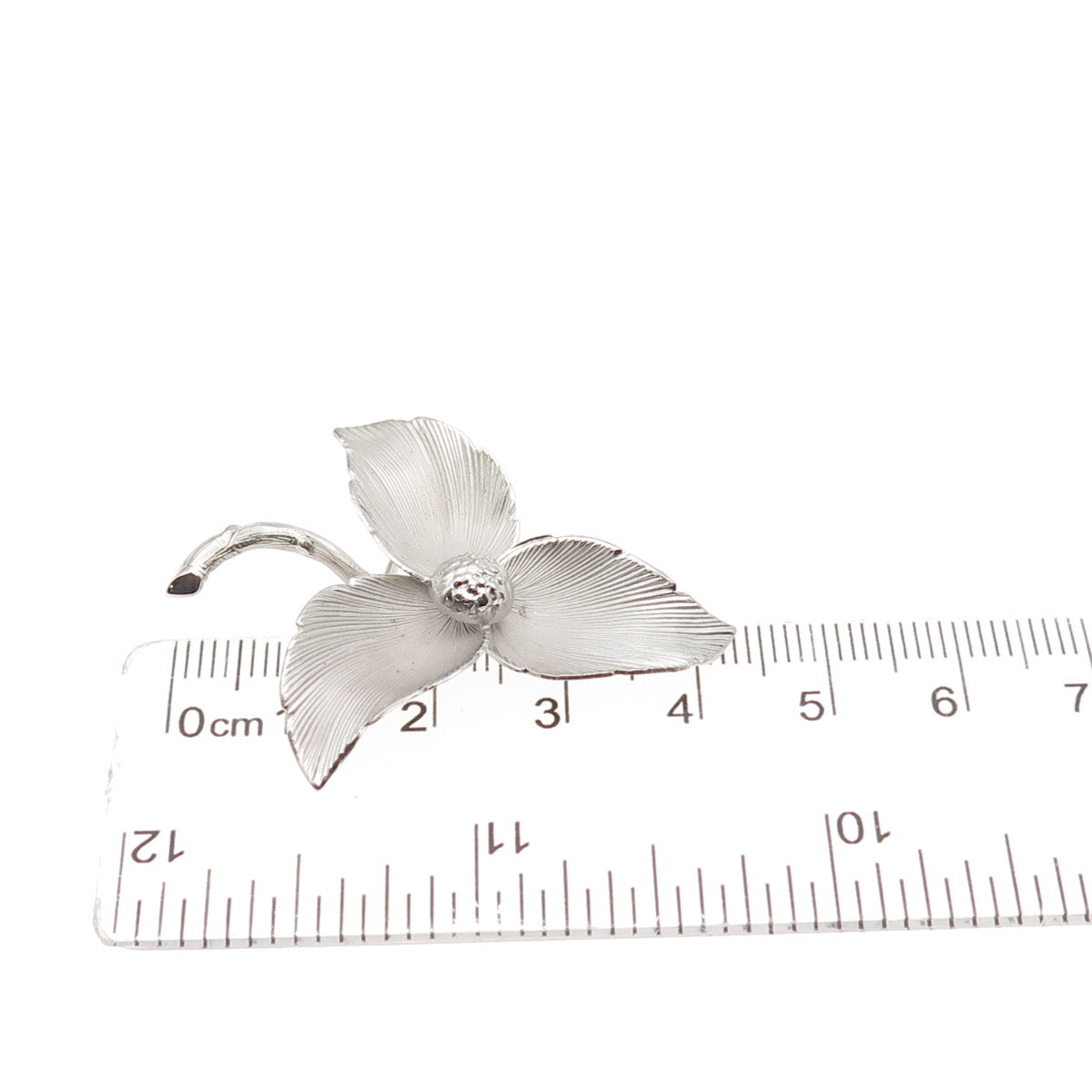 Binder Brothers 925 Sterling Silver Vintage Modernist Flower Pin Brooch