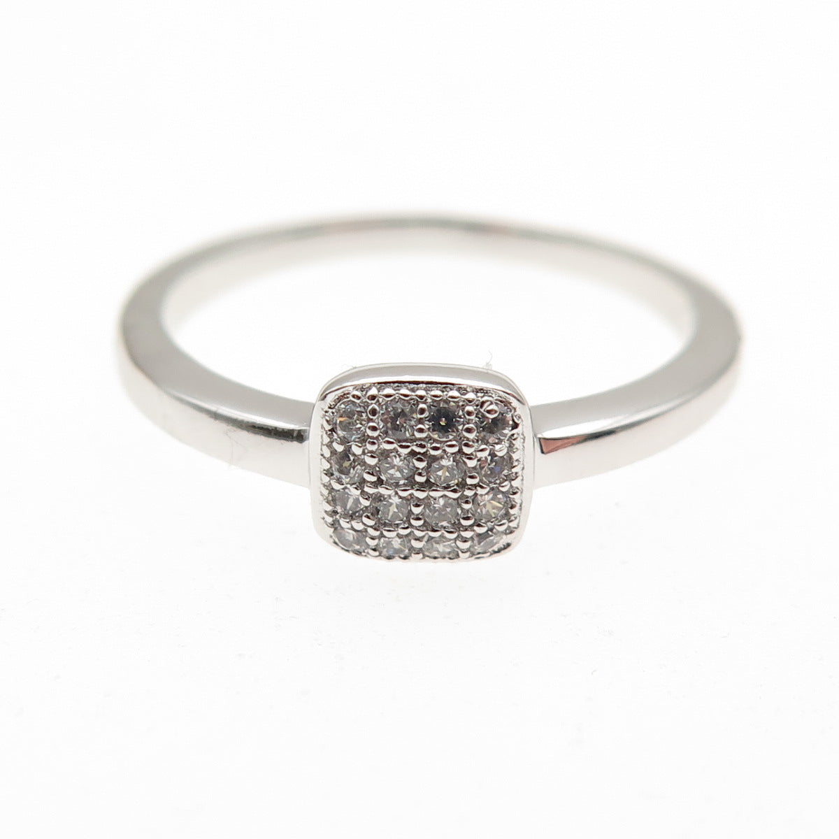 925 Sterling Silver Round-Cut C Z Promise Ring Size 6