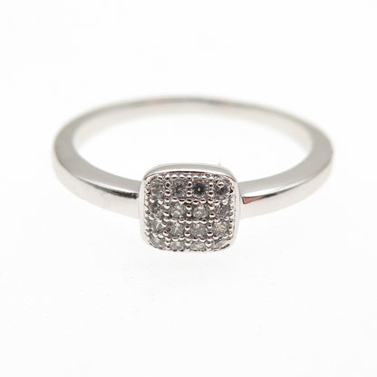 925 Sterling Silver Round-Cut C Z Promise Ring Size 6
