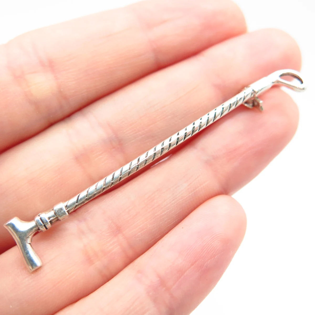 835 Silver Vintage Golf Club Pin Brooch