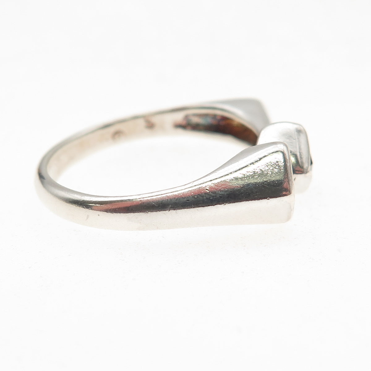 Shube 925 Sterling Silver Vintage Real Chrome Diopside Modernist Ring Size 9