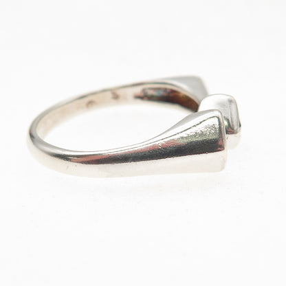 Shube 925 Sterling Silver Vintage Real Chrome Diopside Modernist Ring Size 9