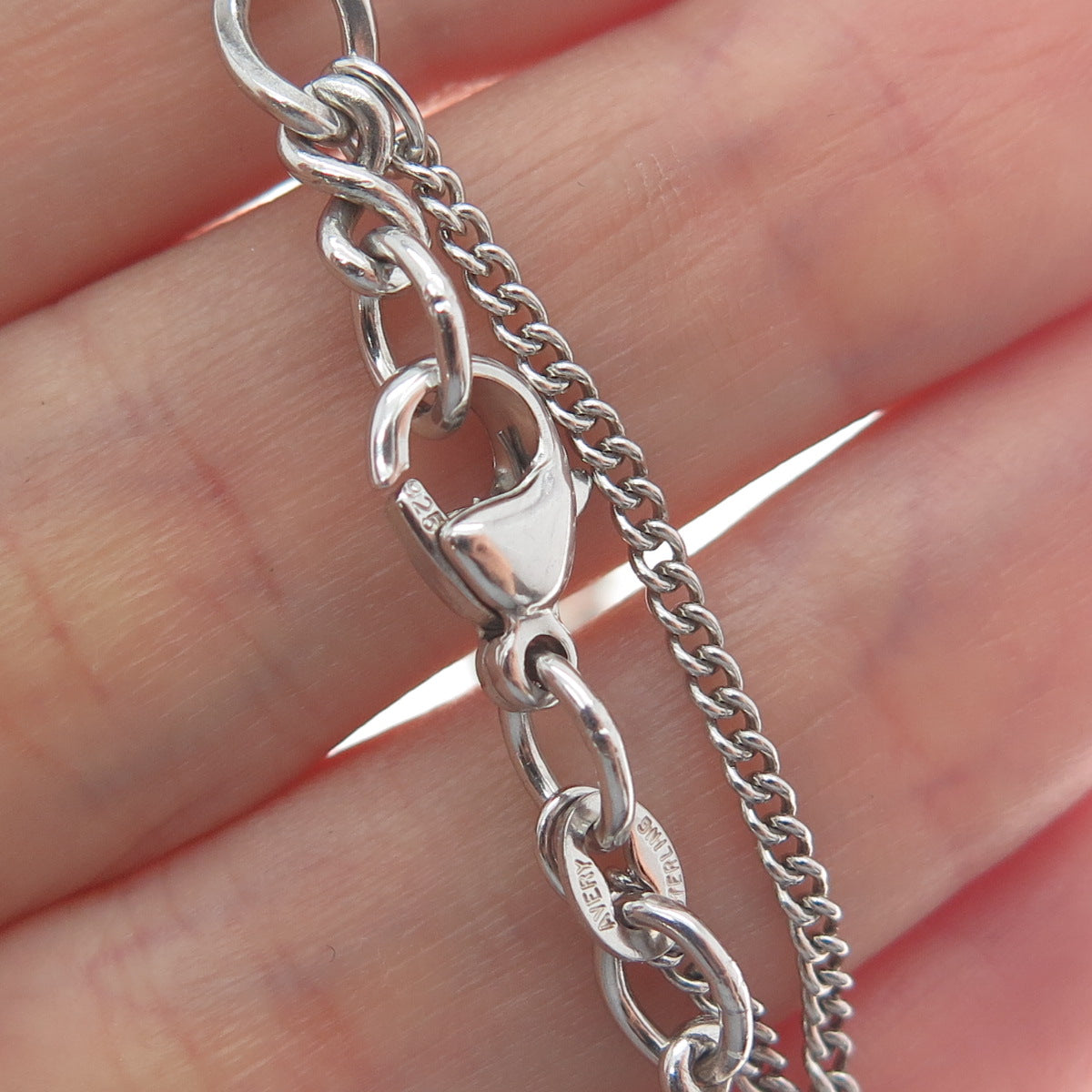 JAMES AVERY 925 Sterling Silver Vintage Holy Spirit Pill Box Charm Bracelet 7"