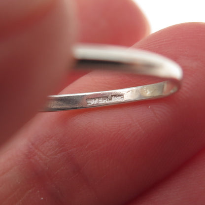 925 Sterling Silver Vintage Heart Bypass Ring Size 7