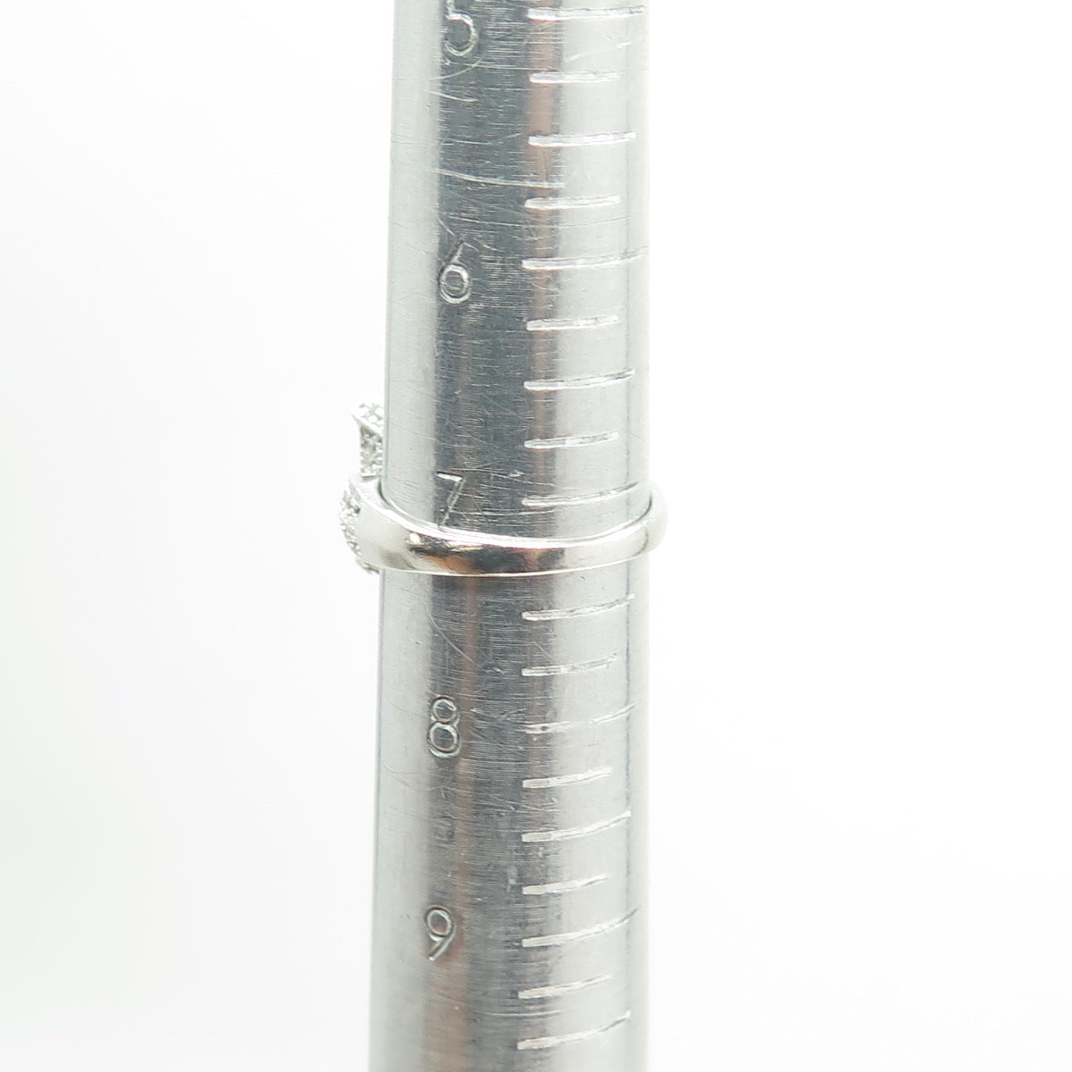 925 Sterling Silver Radiant-Cut C Z Engagement Ring Size 7.25