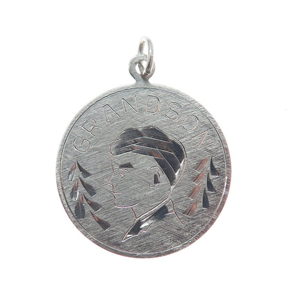 GRIFFITH & SONS CO 925 Sterling Silver Vintage Grandson Charm Pendant