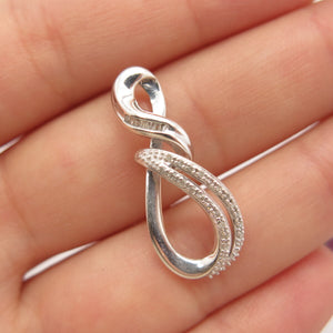 925 Sterling Silver SUN Real Diamond Slide Pendant