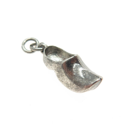 835 Silver Vintage Netherlands Dutch Clog Shoe 3D Charm Pendant