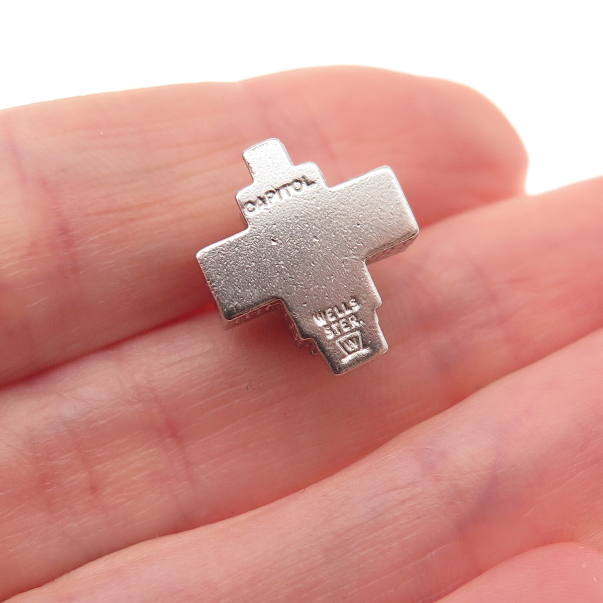 Wells 925 Sterling Silver Antique Art Deco US Capitol Building 3D Charm Pendant