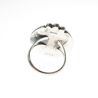 Gilo & Grace Nakai Navajo Old Pawn 925 Sterling Vintage Carnelian Ring Size 6.25