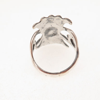 Old Pawn 925 Sterling Silver Vintage Southwestern Royston Turquoise Ring Size 8