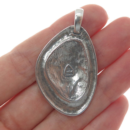 SILPADA 925 Sterling Silver Vintage Israel Hammered Oxidized Pendant