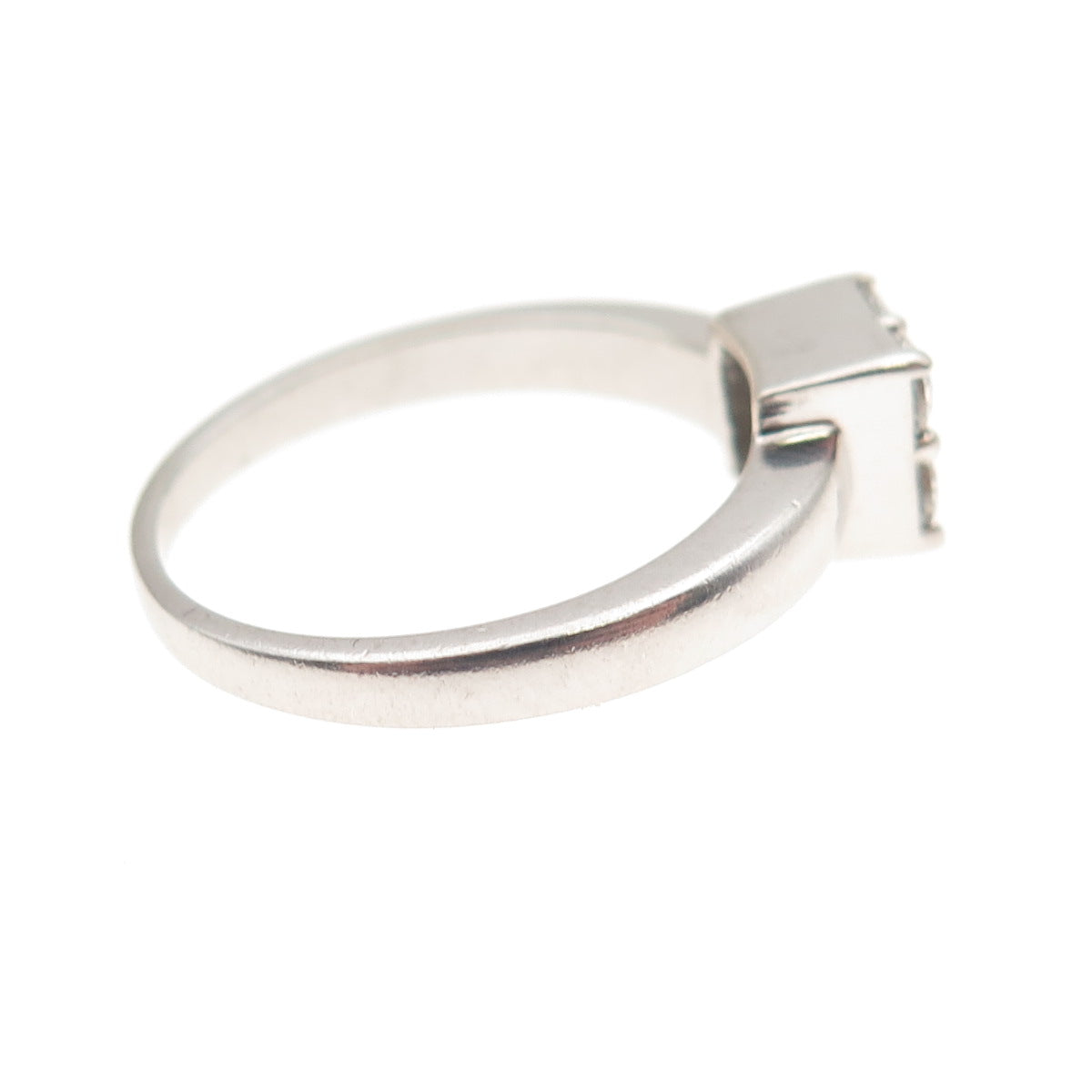 925 Sterling Silver Round-Cut C Z Promise Ring Size 7.75