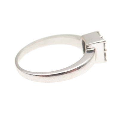 925 Sterling Silver Round-Cut C Z Promise Ring Size 7.75