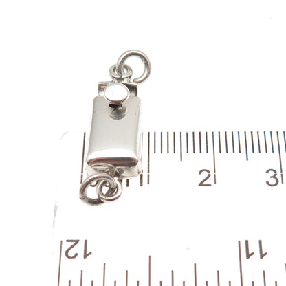 925 Sterling Silver Vintage Mexico Bracelet / Necklace Box Lock Clasp