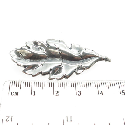835 Silver Antique Art Deco Leaf Pin Brooch