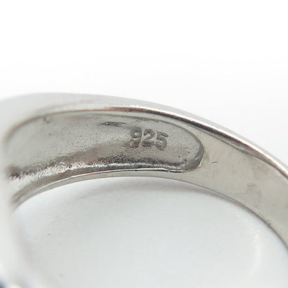 925 Sterling Silver Pave C Z Ring Size 8.25