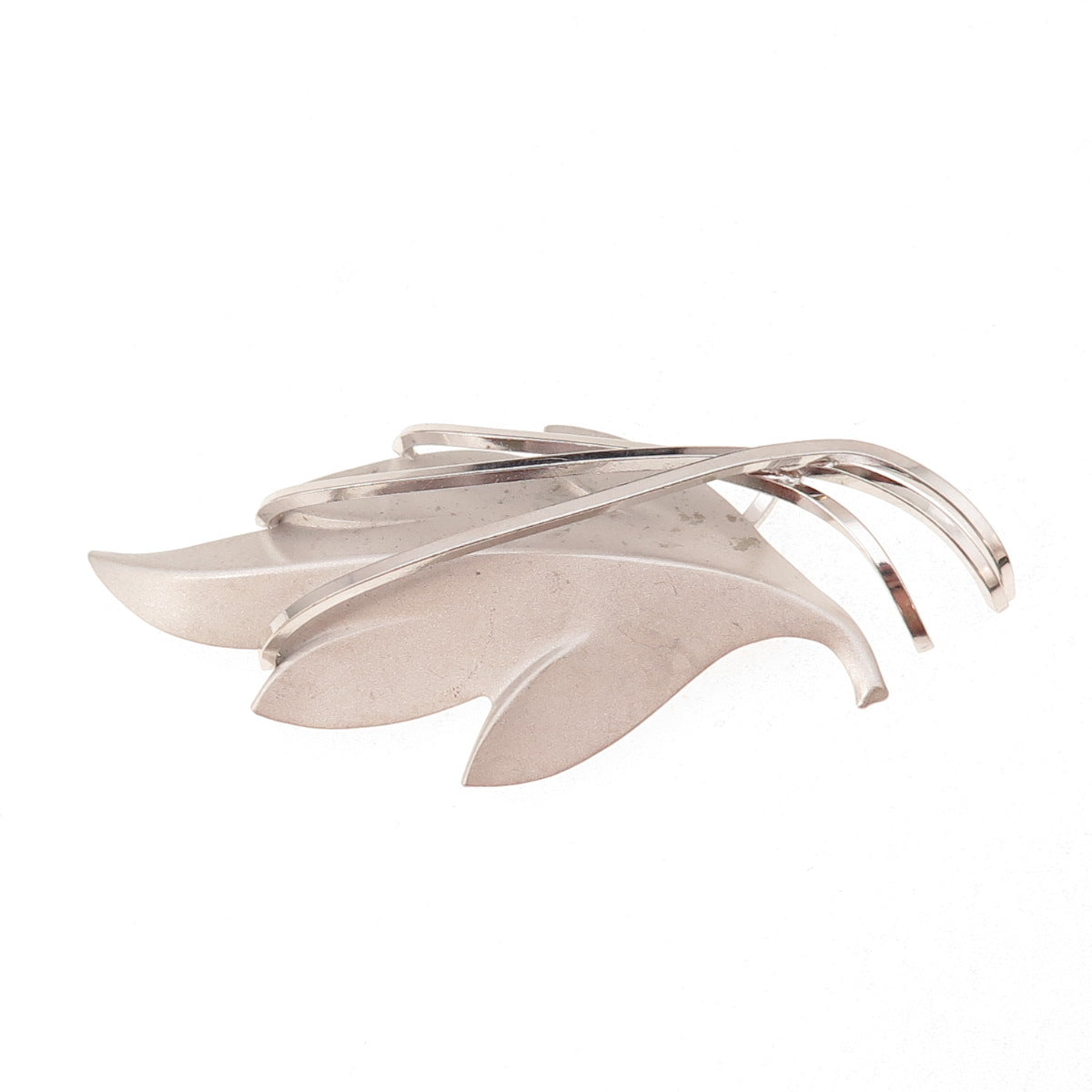 Curtis Curtman 925 Sterling Silver Vintage Modernist Floral Pin Brooch